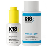 Pachet Sampon pentru intretinere Peptide Prep Ph Maintenance, 250 ml + Ulei reparare moleculara, 30 ml, K18