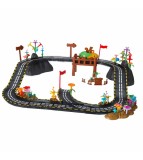 Pista de Curse Magnetica Luminoasa cu Masșinuta, 153 Piese, Set Educațional pentru Copii