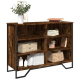 Dulap Gossi Stejar Fumuriu 101x35.5x74.5 cm, Lemn Prelucrat si Metalic, Spatiu Depozitare, Design Modern