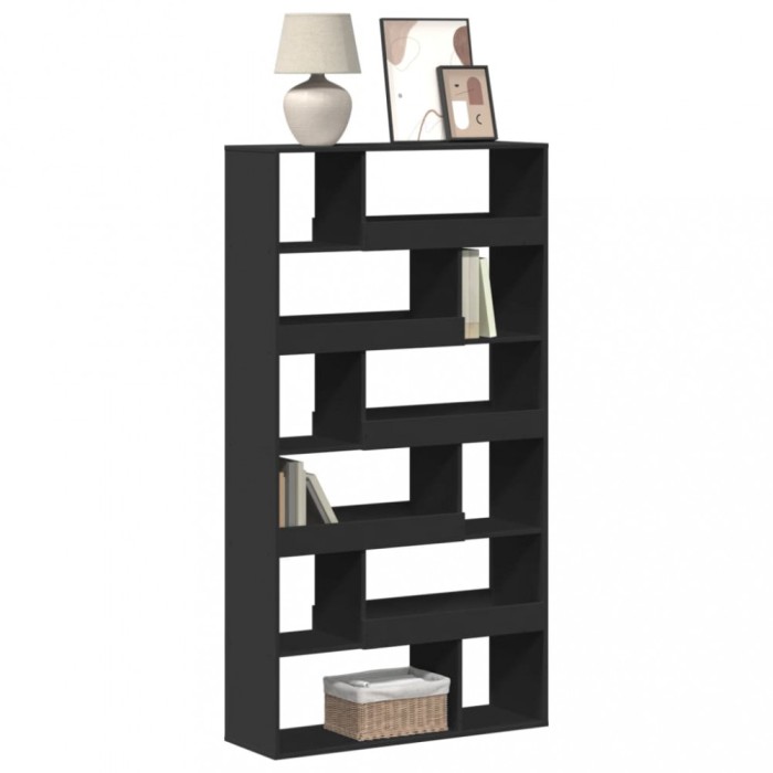 vidaXL Bibliotecă, negru, 100x33x187,5 cm, lemn prelucrat 3309349