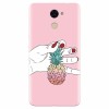 Husa silicon pentru Huawei Enjoy 7 Plus, Rainbow Pinepple