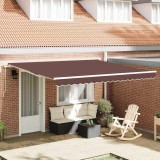 vidaXL Copertină retractabilă manual, maro, 400x300 cm