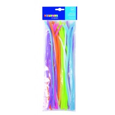 Set 50 bucati sarma plusata 6 mm diametru, 50 cm lungime, culori neon