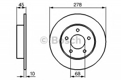 Disc frana NISSAN ALMERA TINO (V10) (1998 - 2006) BOSCH 0 986 479 B64 foto