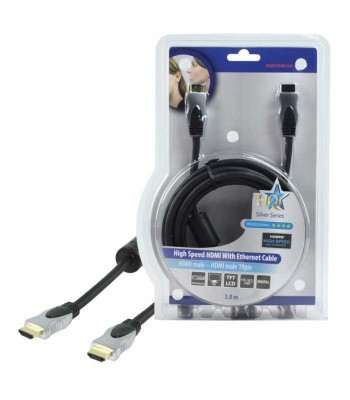 Cablu HDMI tata - HDMI tata High Speed cu Ethernet 3m HQ foto