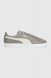 Puma sneakers din piele &icirc;ntoarsă Suede Classic XXI culoarea gri 374915