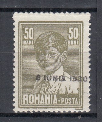 ROMANIA 1930 LP 83 j REGELE MIHAI I SUPRATIPAR 8 IUNIE 1930 STARE MNH foto