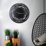 Ceas de perete Timeless Zone, Negru, 50 x 50 cm, Bystag