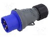 Conector alimentare AC, IEC 60309, IP44, 16A, 250V AC, 4 pini, AMPHENOL - 2CMA101958R1000