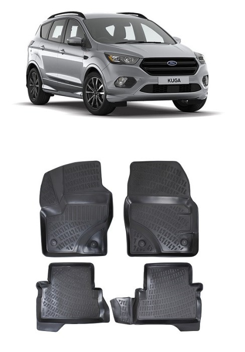 Set Covorase Auto Cauciuc Ford Kuga II (C520) 2012-2019
