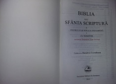 BIBLIE-SFANTA SCRIPTURA a VECHIULUI SI NOULUI TESTAMENT,2013,Aurita margine,T.GR foto