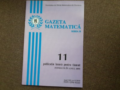 GAZETA MATEMATICA NR11/2014 foto
