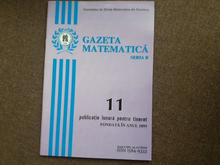 GAZETA MATEMATICA NR11/2014