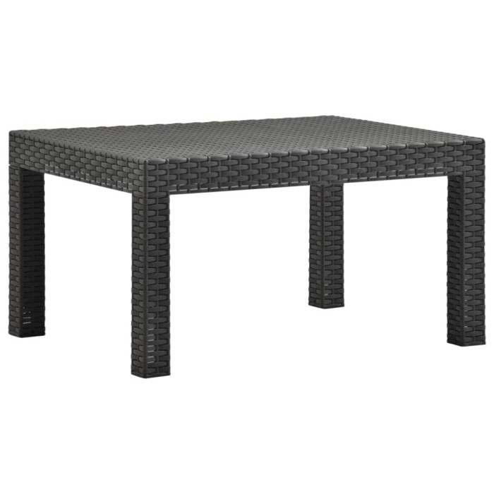 vidaXL Masă de grădină, antracit, 58x58x41 cm, PP ratan 315640