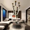 Candelabru Modern, LED, ARIA Largo, 43W, lumina Calda, Negru ModernLight Concept