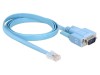 Cablu DELOCK 1m D-Sub 9 pini la RJ45 albastru PVC 63353
