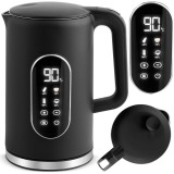 Fierbator Electric 1.7L, 2200W, Control Tactil, Afisaj LCD, Temperatura Reglabila, Pastrare Cald 2h, Inox, Negru