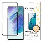 Folie de protectie Ecran WZK pentru Samsung Galaxy S21 FE 5G G990, Sticla securizata, Full Glue, Neagra