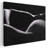 Tablou canvas nud femeie solduri alb negru 1146 Tablou canvas pe panza CU RAMA 70x100 cm