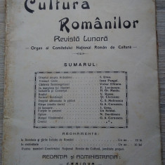 Revista CULTURA ROMÂNILOR - organ al Comitetului Național Român, 1915