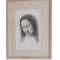 E81. Tablou manual, Madona in stil renascentist, grafica inramata, 32 x 42 cm