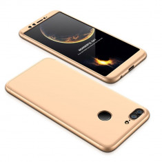 Husa Protectie 360 Fata Spate Full Body Huawei Honor 9 Lite golden foto