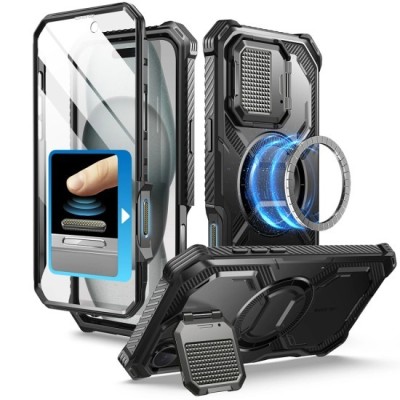 Husa pentru iPhone 16 Plus + Folie - I-Blason Armorbox - Black foto