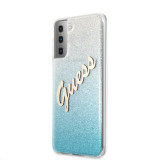 Husa Plastic - TPU Guess Vintage pentru Samsung Galaxy S21 5G, Albastra GUHCS21SPCUGLSBL