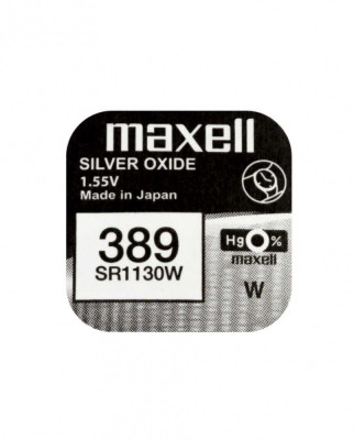 Baterie ceas Maxell SR1130W V389 AG10 1.55V oxid de argint 1buc foto