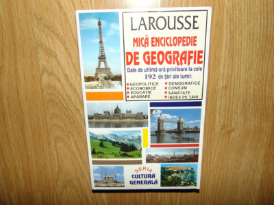 LAROUSSE -MICA ENCICLOPEDIE DE GEOGRAFIE foto