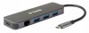 HUB extern D-LINK, porturi 3 x SuperSpeed USB 3.0, 1 x USB-C with data sync &amp;amp; PD 60W, 1 x RJ-45 Gigabit, conec prin USB Type C, cablu 10 cm, metal