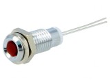 Lampă LED convex roșie pentru PCB 3mm