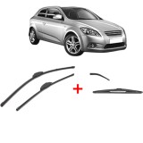 Cumpara ieftin Set 3 stergatoare KIA CEE'D Hatchback (ED) 2006-2012, pentru parbriz si luneta, Valeo Silencio