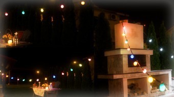 Ghirlanda Luminoasa de Exterior, lungime 1 m, cu 2 Led/m, Glob Colorat foto