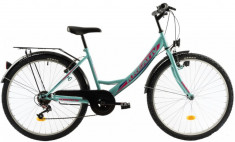 Bicicleta Oras Kreativ 2614 420Mm Turcoaz Roz 26 Inch foto