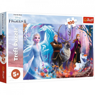 Puzzle trefl 100 frozen2 lumea magica foto