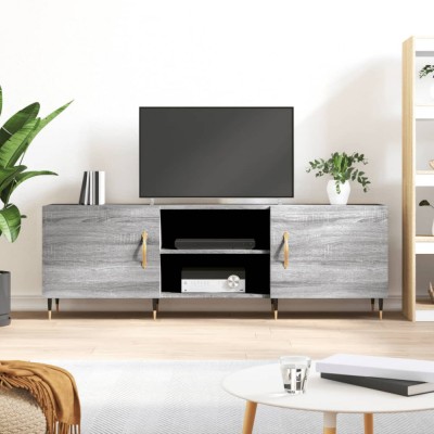 vidaXL Comodă TV, gri sonoma, 150x30x50 cm, lemn compozit foto