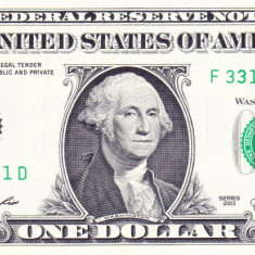 Bancnota Statele Unite ale Americii 1 Dolar 2013 - PNew UNC ( F=Atlanta )