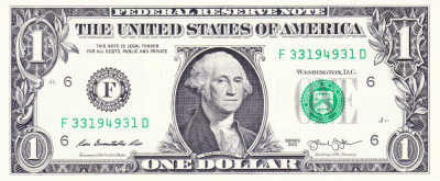 Bancnota Statele Unite ale Americii 1 Dolar 2013 - PNew UNC ( F=Atlanta ) foto