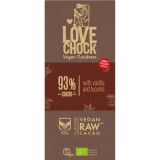 Ciocolata Raw Vegana Lovechock 93% Cacao Bio 70g fara zahar rafinat, indulcita cu nectar de cocos, fara gluten