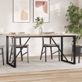 Masă Bucătărie vidaXL Lemn Masiv Pin, Cadru Oțel, 180x90x75cm, Maro - Design Rustic, Durabilă