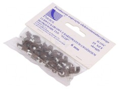 Element de susținere maro pe cablu rotund - 25 bucăți cu cui 6mm