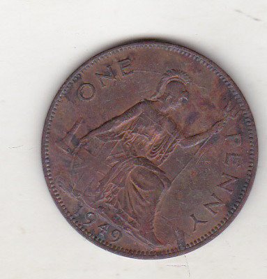 bnk mnd Marea Britanie Anglia 1 penny 1949 foto