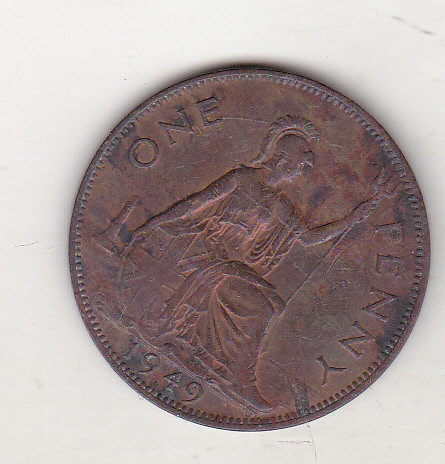 bnk mnd Marea Britanie Anglia 1 penny 1949