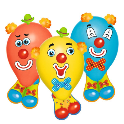 BALOANE FUNNY CLOWNS SET 6 BUCATI foto