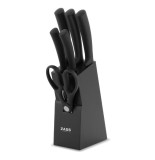 Set de cutite si Ustensile de bucatarie cu suport Zass Gourmet ZG-KS 03 - NOU