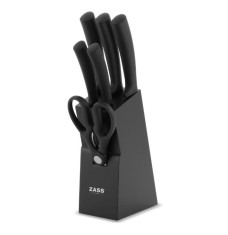 Set de cutite si Ustensile de bucatarie cu suport Zass Gourmet ZG-KS 03 - NOU
