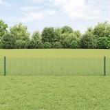&Icirc;ngrădire din plasă sudată cu 11 posturi Verde 0.4x25 m Oțel