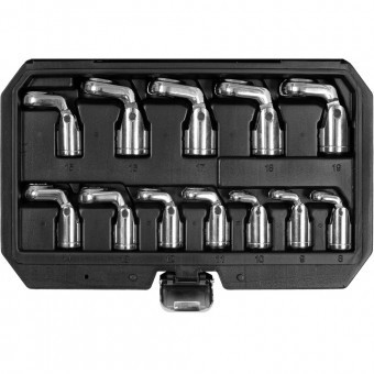 Set chei inelare semi-deschise cu adaptor, 3/8 inch, 12 bucati foto