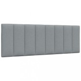 VidaXL Pernă tăblie de pat, gri deschis, 140 cm, material textil